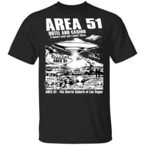 thumbnail image 2 of Property Of Area 51 T-Shirt – UFO & Alien Graphic Tee – Groom Lake Nevada – 100% Cotton Black Tee 2 of 6